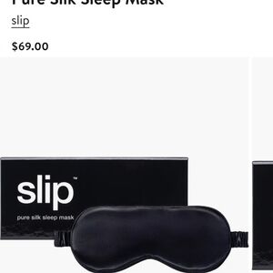Slip Black Silk Eye Mask